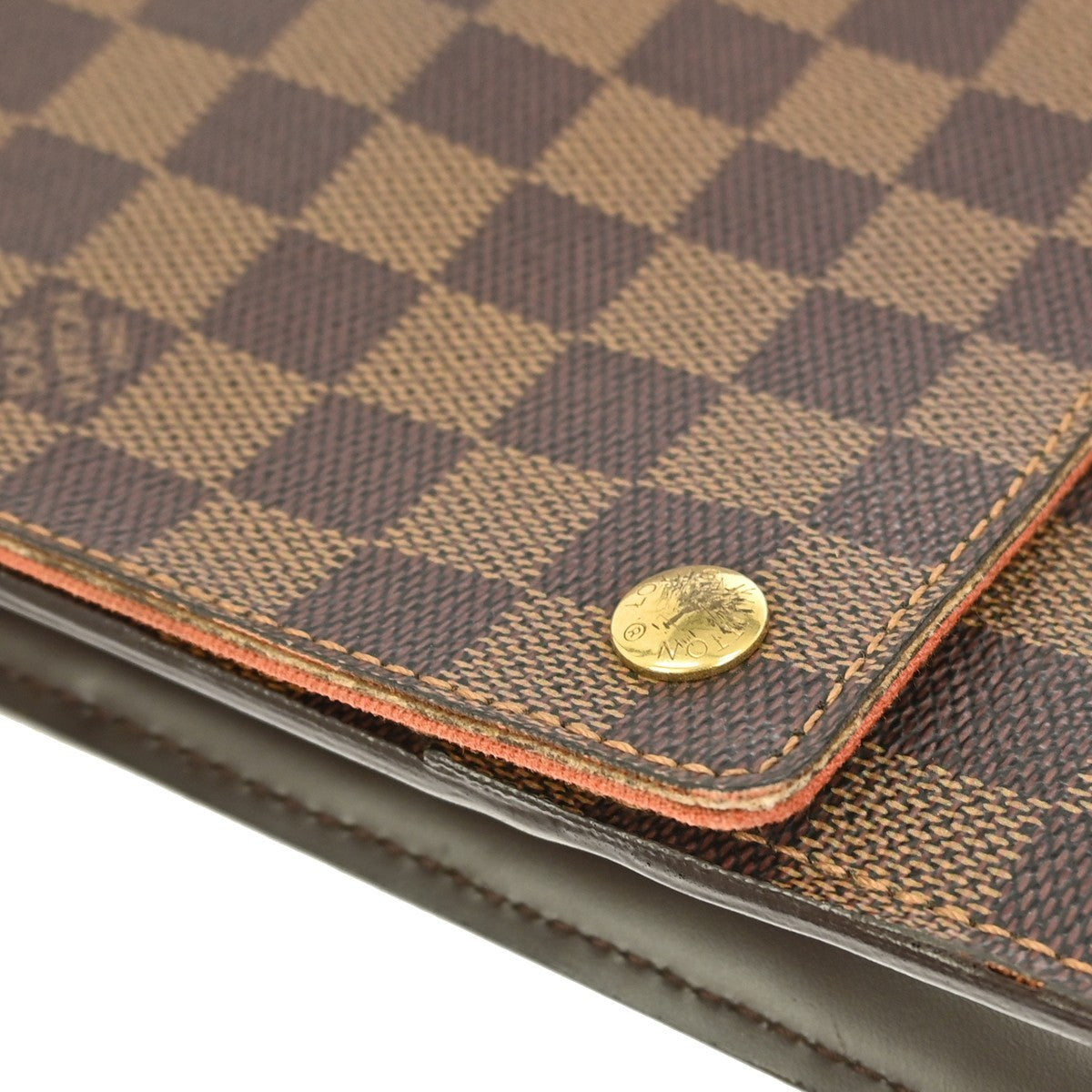 Louis Vuitton Portobello Messenger Damier Ebene Brown Canvas Shoulder Bag Bag (Pre-Owned)