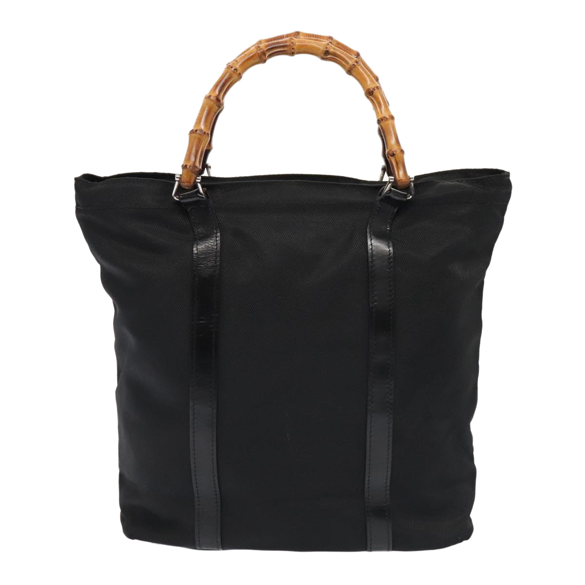 Gucci Bamboo Black Synthetic Handbag (Pre-Owned)