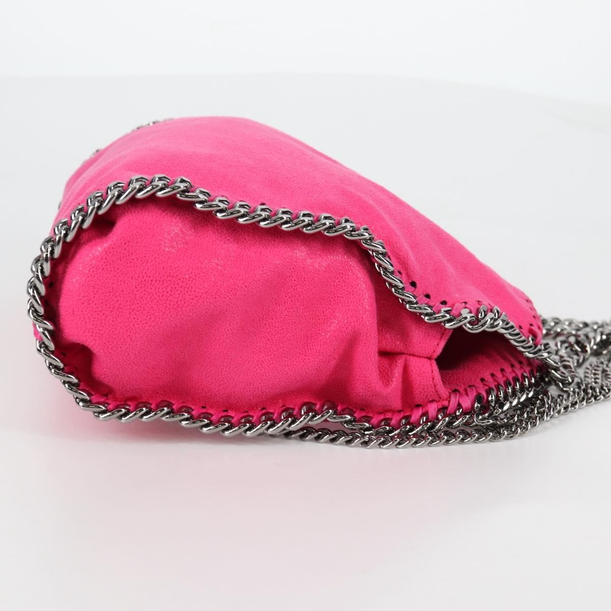 Stella Mccartney Falabella Fold Over Suede Pink Suede Shoulder Bag Bag (Pre-Owned)