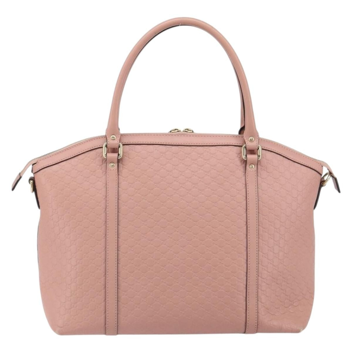 Gucci Britt Convertible Dome Satchel Microguccissima Leather Pink Leather Tote Bag Bag (Pre-Owned)