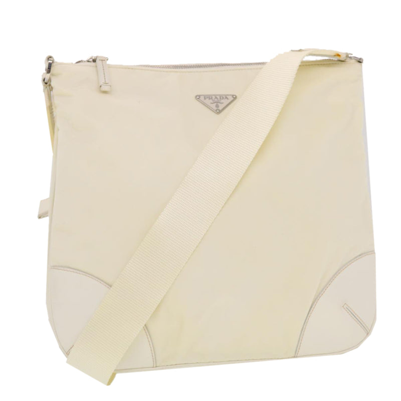 Prada White Synthetic Shoulder Bag (Pre-Owned)