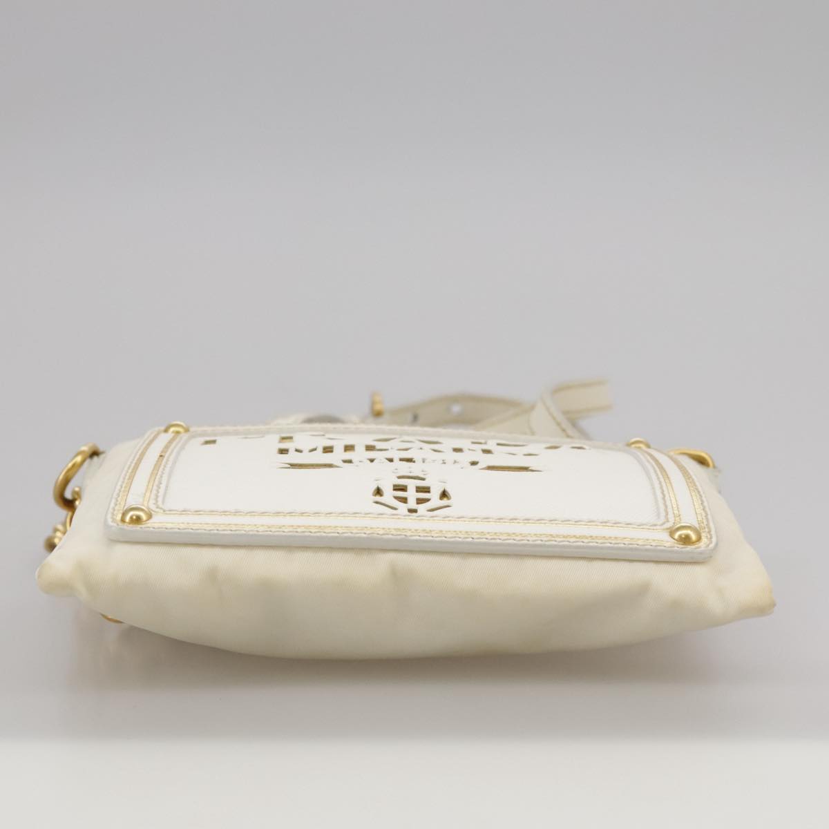 Prada Tessuto White Synthetic Shoulder Bag (Pre-Owned)