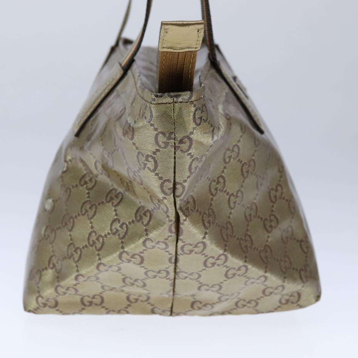 Gucci Gg Crystal Grey Canvas Handbag (Pre-Owned)