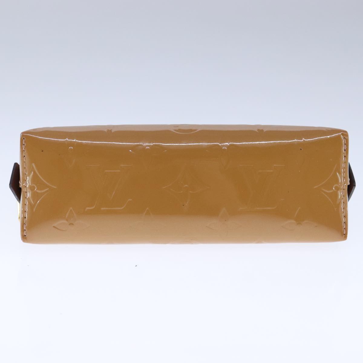 Louis Vuitton Cosmetic Pouch Brown Patent Leather Clutch Bag (Pre-Owned)
