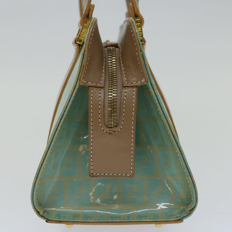 Fendi Zucchino Blue Patent Leather Handbag (Pre-Owned)