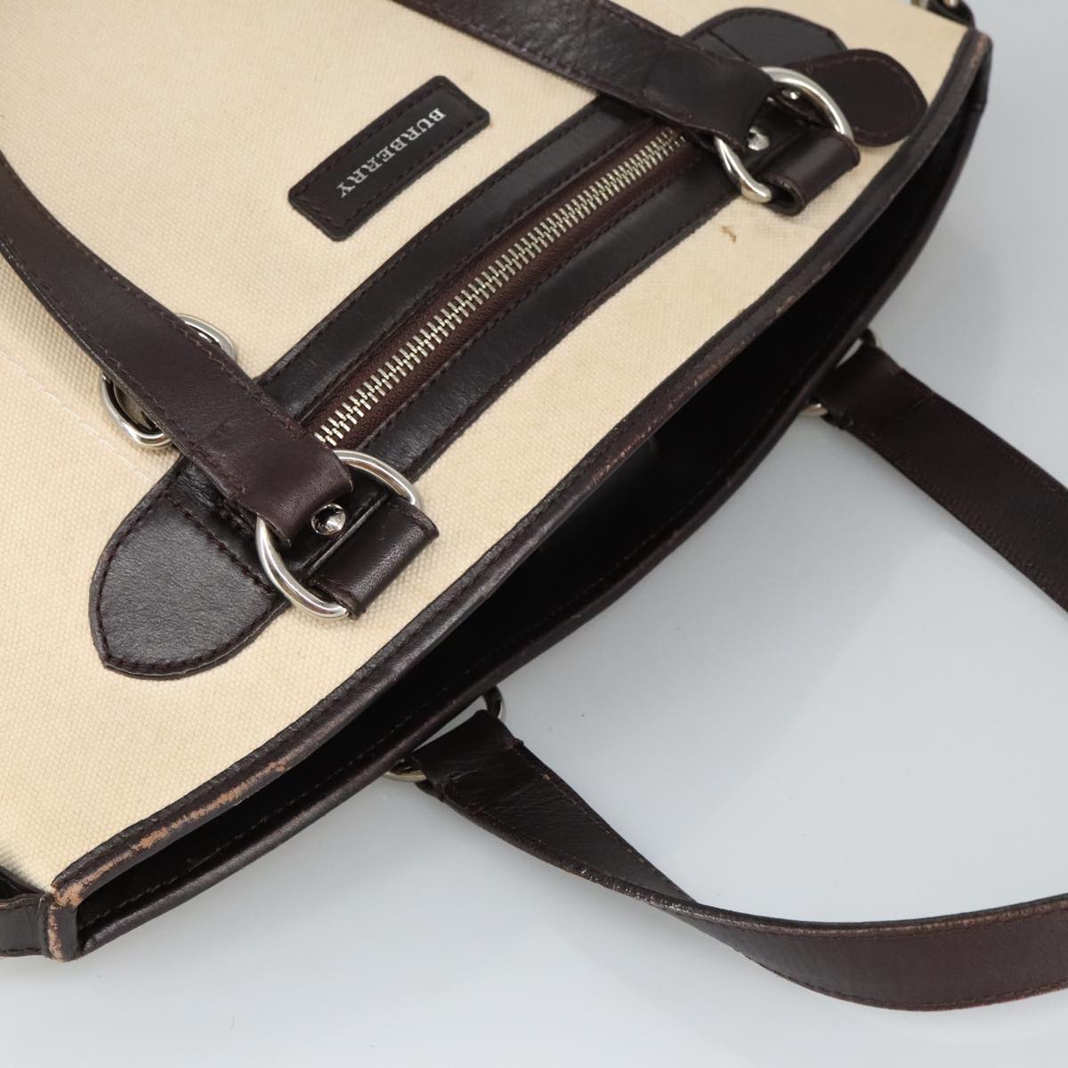 Burberry Beige Canvas Tote Bag (Pre-Owned)