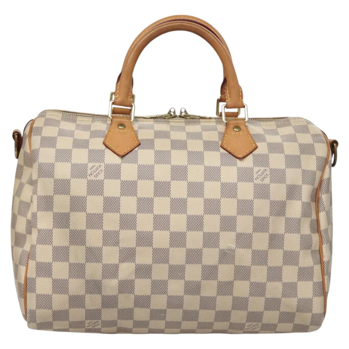 Louis Vuitton Speedy Bandoulière 30 Beige Canvas Handbag (Pre-Owned)