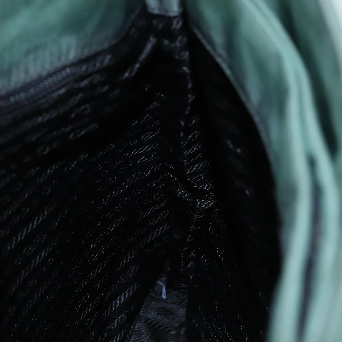 Prada Tessuto Green Synthetic Shoulder Bag (Pre-Owned)