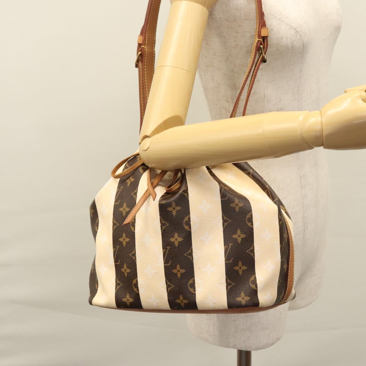 Louis Vuitton Petit Noé Brown Canvas Shoulder Bag (Pre-Owned)