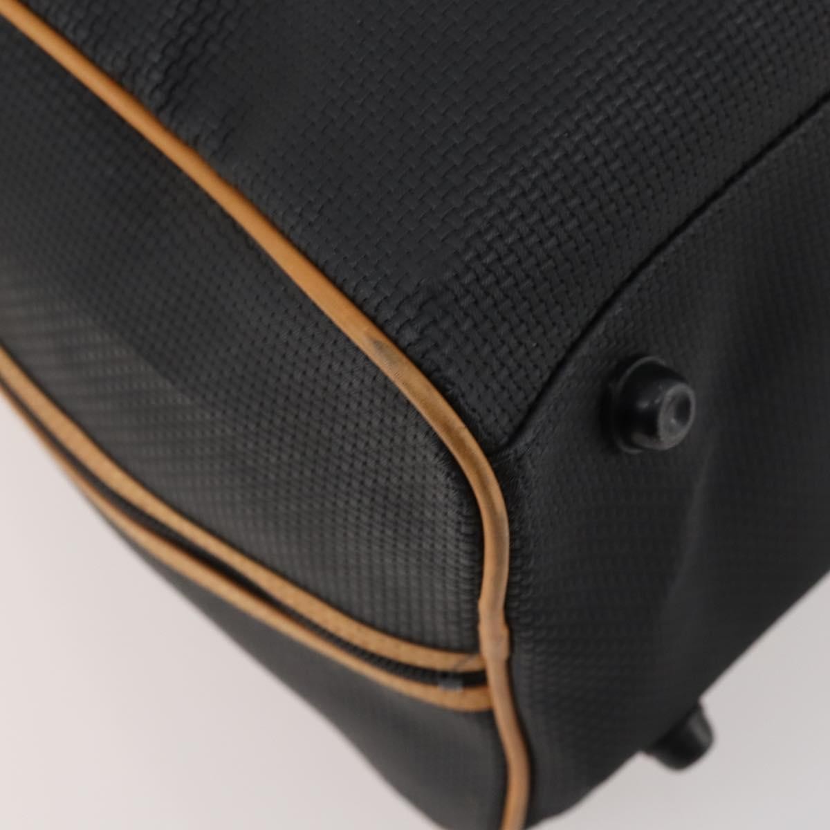 Saint Laurent Vintage Boston Pvc Leather Black Pvc Travel Bag Bag (Pre-Owned)