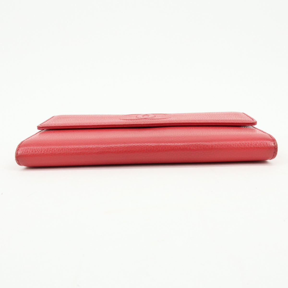 Chanel Timeless Cc Flap Caviar Red Calfskin Wallets Accessory (Pre-Owned)