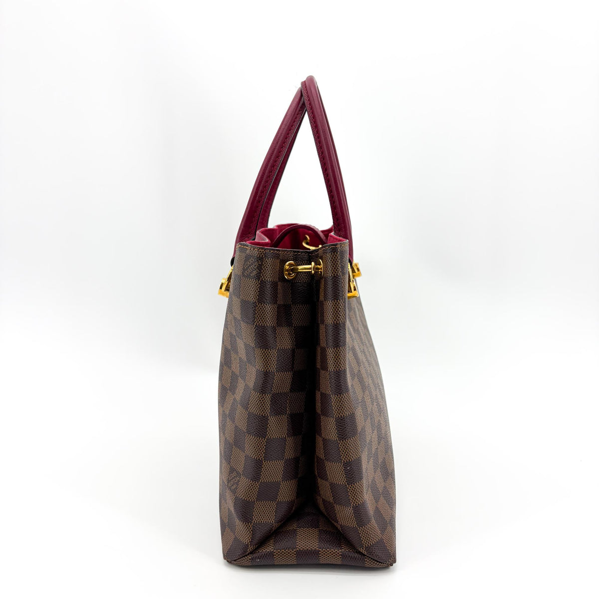 Louis Vuitton Lv Riverside Damier With Leather Brown Canvas Handbag (Pre-Owned)
