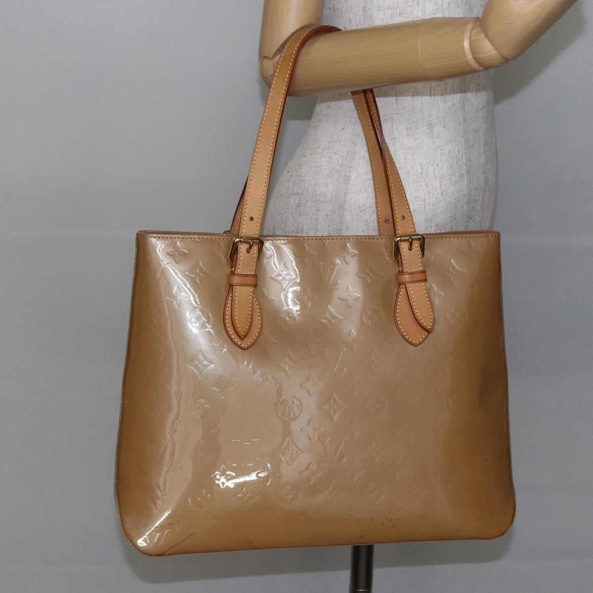 Louis Vuitton Brentwood Monogram Vernis Brown Patent_Leather Bag (Pre-Owned)
