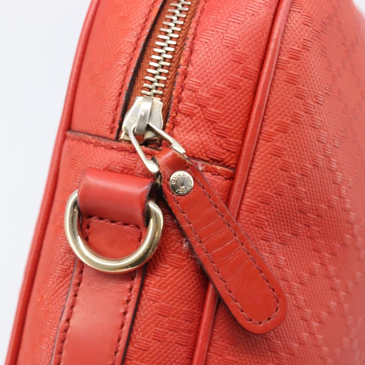 Gucci Bright Convertible Diamante Leather Red Leather Briefcase Bag (Pre-Owned)
