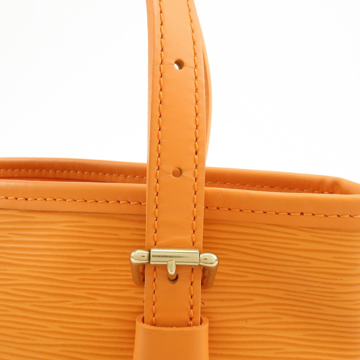 Louis Vuitton Petit Bucket Epi Leather Orange Leather Handbag (Pre-Owned)