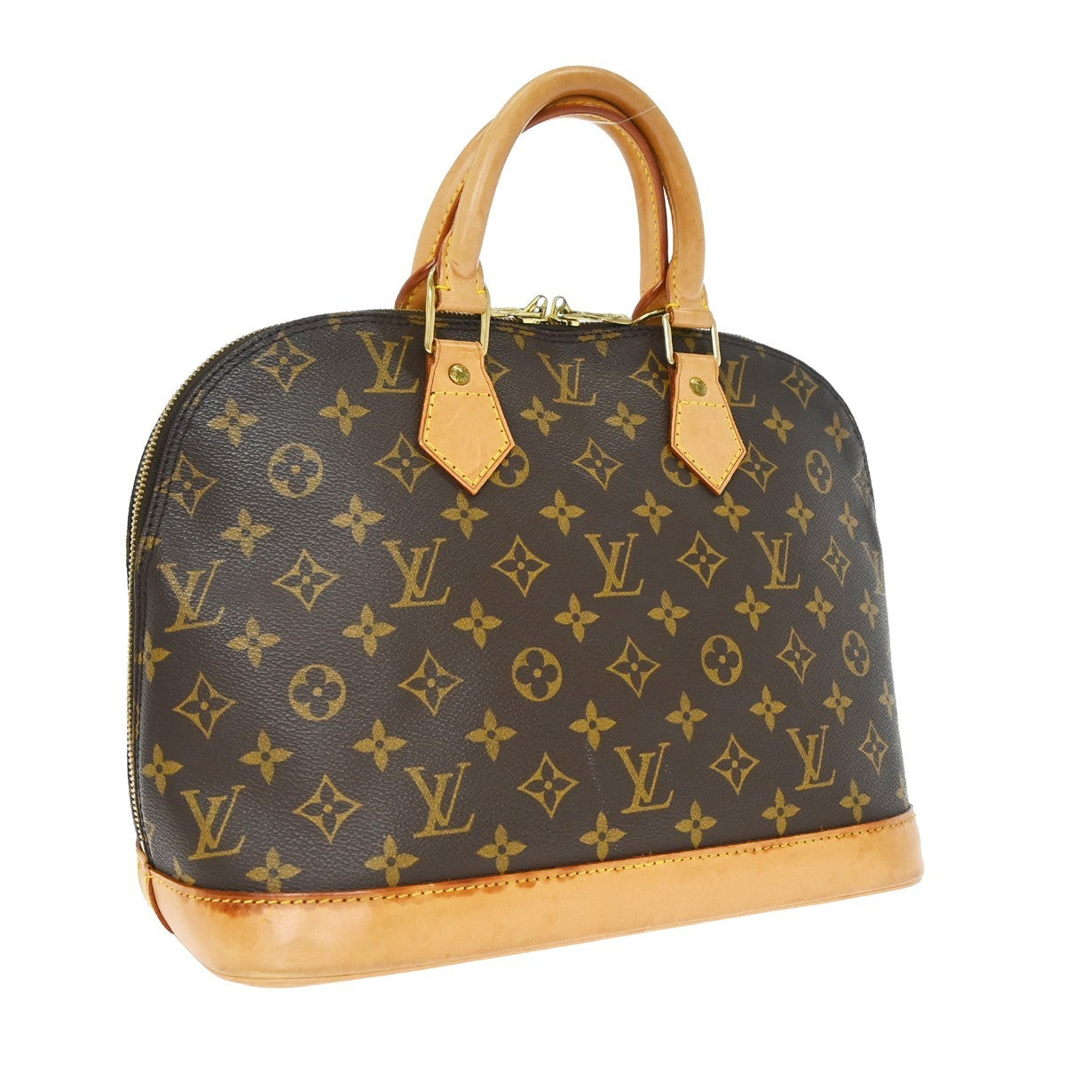 Louis Vuitton Alma Monogram Canvas Brown Canvas Handbag (Pre-Owned)