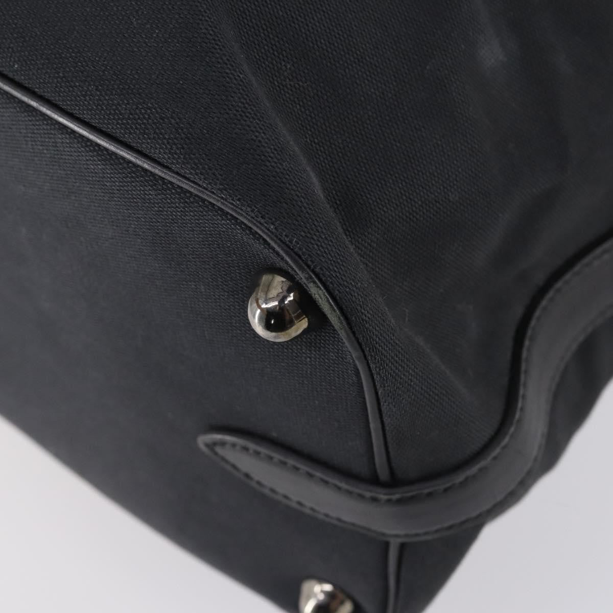 Gucci Vanity Tote Canvas Black Canvas Handbag (Pre-Owned)