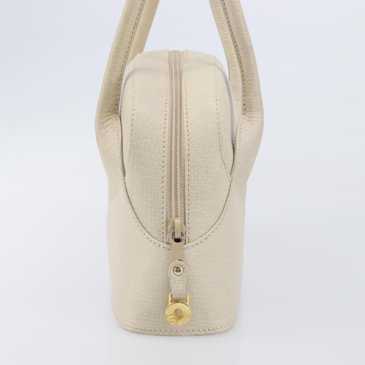 Loewe Tote Leather White Leather Tote Bag Bag (Pre-Owned)