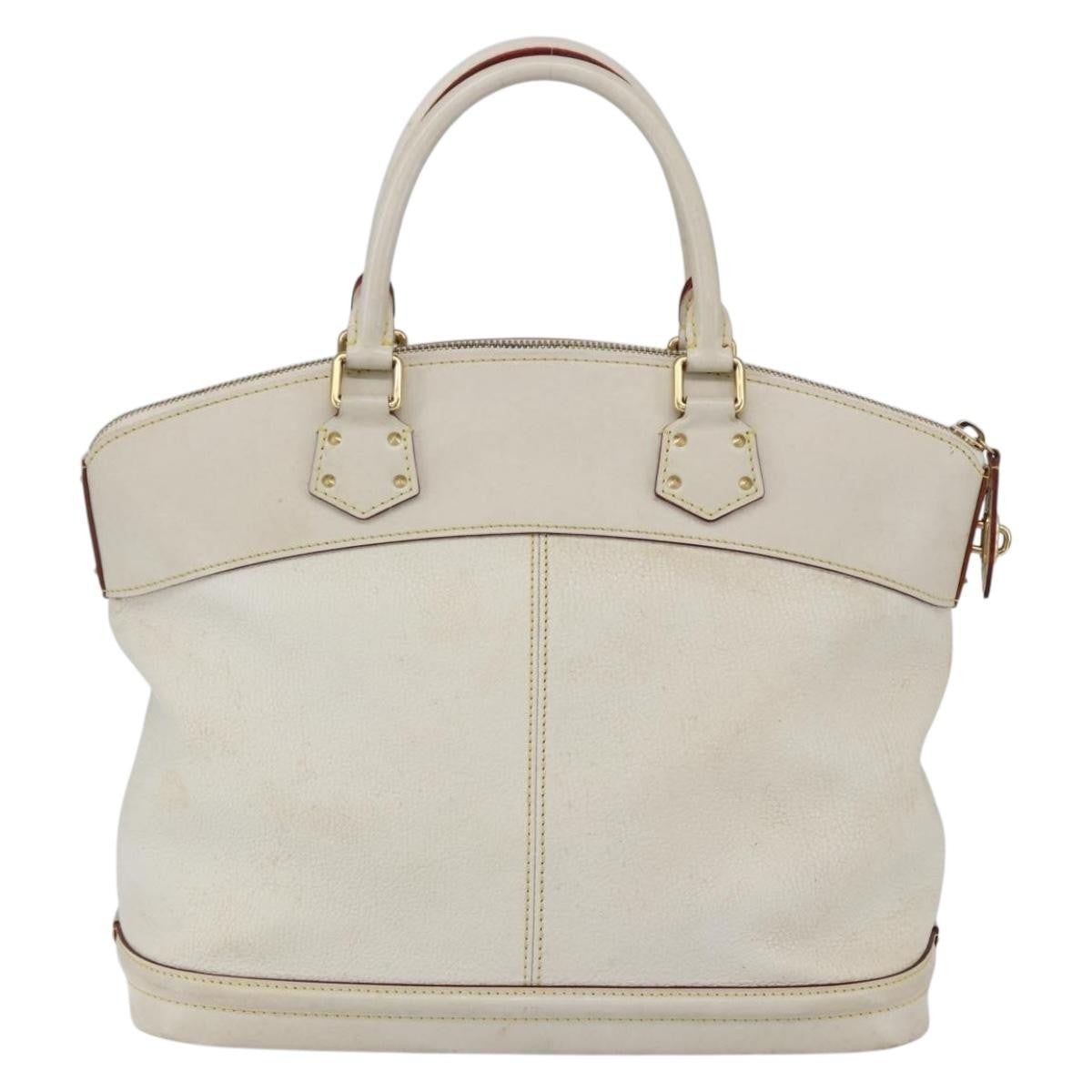 Louis Vuitton Suhali Lockit Leather White Leather Tote Bag Bag (Pre-Owned)