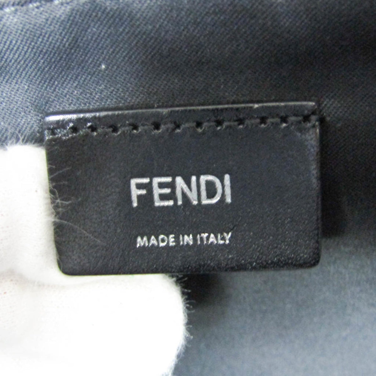 Fendi Convertible Document Holder Leather Black Leather Briefcase Bag (Pre-Owned)