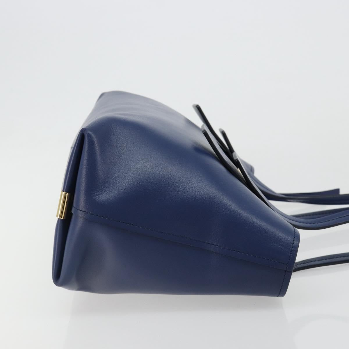 Chloe C Zipped Leather Blue Leather Tote Bag Bag (Pre-Owned)