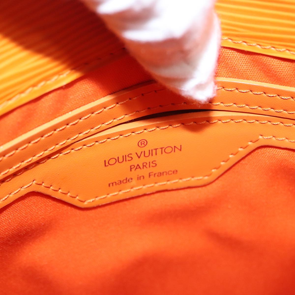 Louis Vuitton Sac Plat Orange Leather Tote Bag (Pre-Owned)