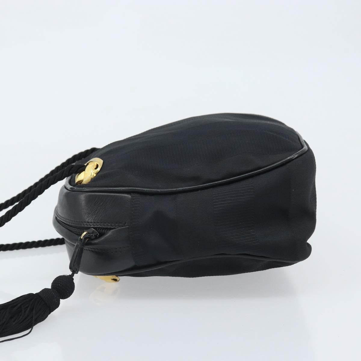 Salvatore Ferragamo Vintage Canvas Black Canvas Shoulder Bag Bag (Pre-Owned)