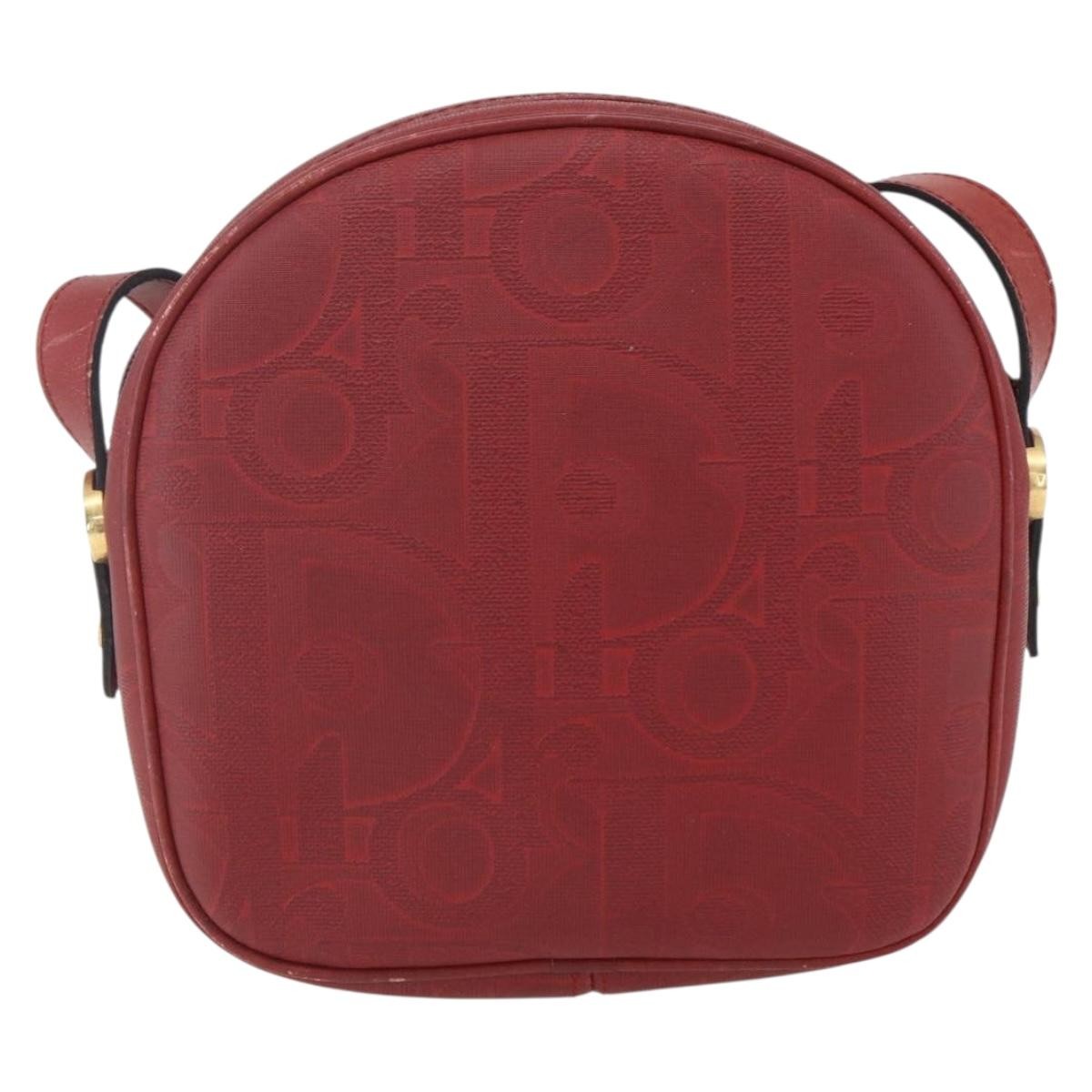 Christian Dior Vintage Trotter Canvas Red Canvas Shoulder Bag Bag (Pre-Owned)