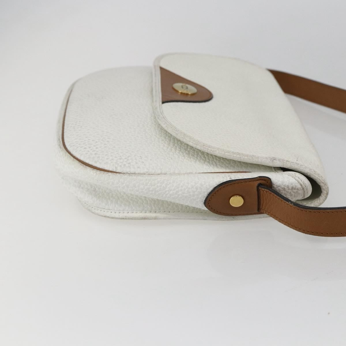 Christian Dior Vintage Leather White Leather Shoulder Bag Bag (Pre-Owned)