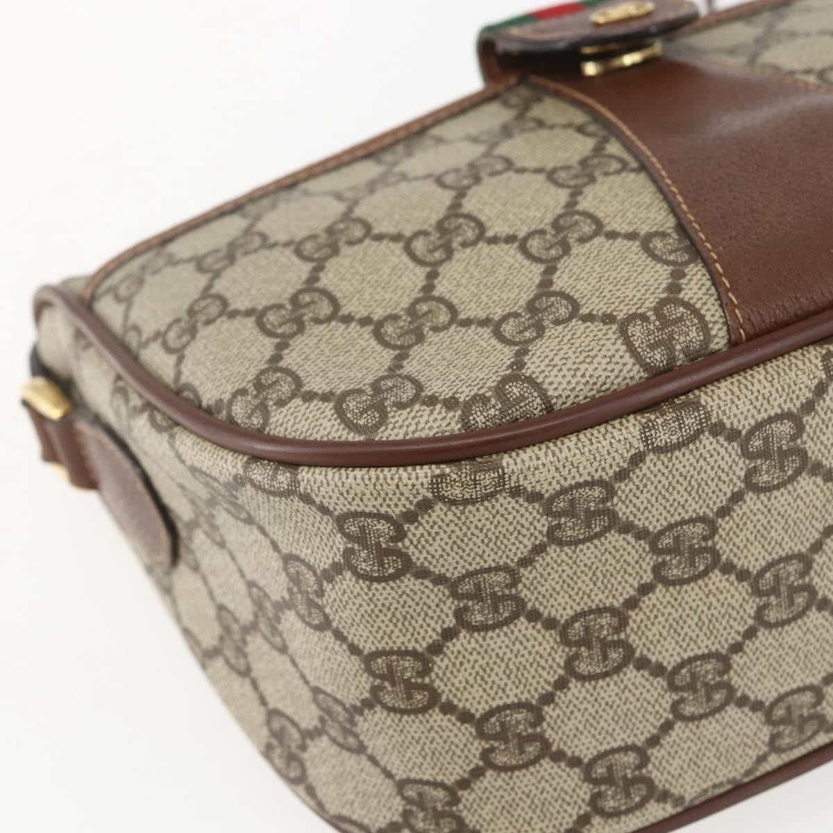 Gucci Vintage Web Gg Coated Canvas Beige Canvas Crossbody Bag Bag (Pre-Owned)