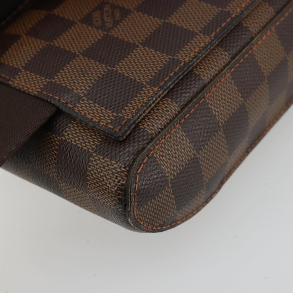 Louis Vuitton Geronimos Waist Damier Ebene Brown Canvas Shoulder Bag Bag (Pre-Owned)
