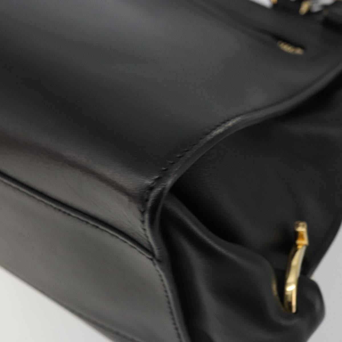 Salvatore Ferragamo Sofia Satchel Leather Black Leather Handbag (Pre-Owned)