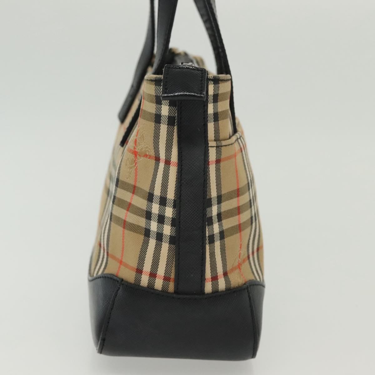 Burberry Nova Check Pattern Beige Canvas Bag (Pre-Owned)