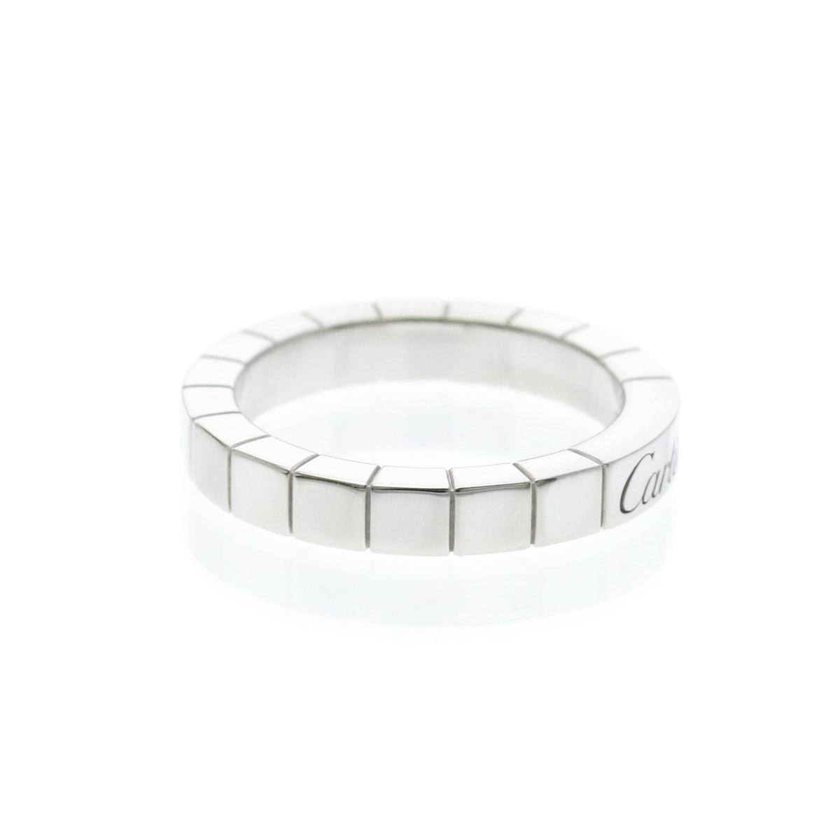 Cartier Lanieres Platinum Silver Platinum Ring Jewelry (Pre-Owned)