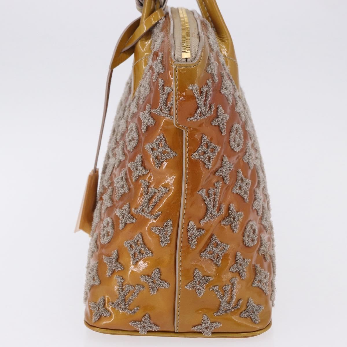 Louis Vuitton Fascination Lockit Patent Lambskin Brown Pearl Handbag (Pre-Owned)