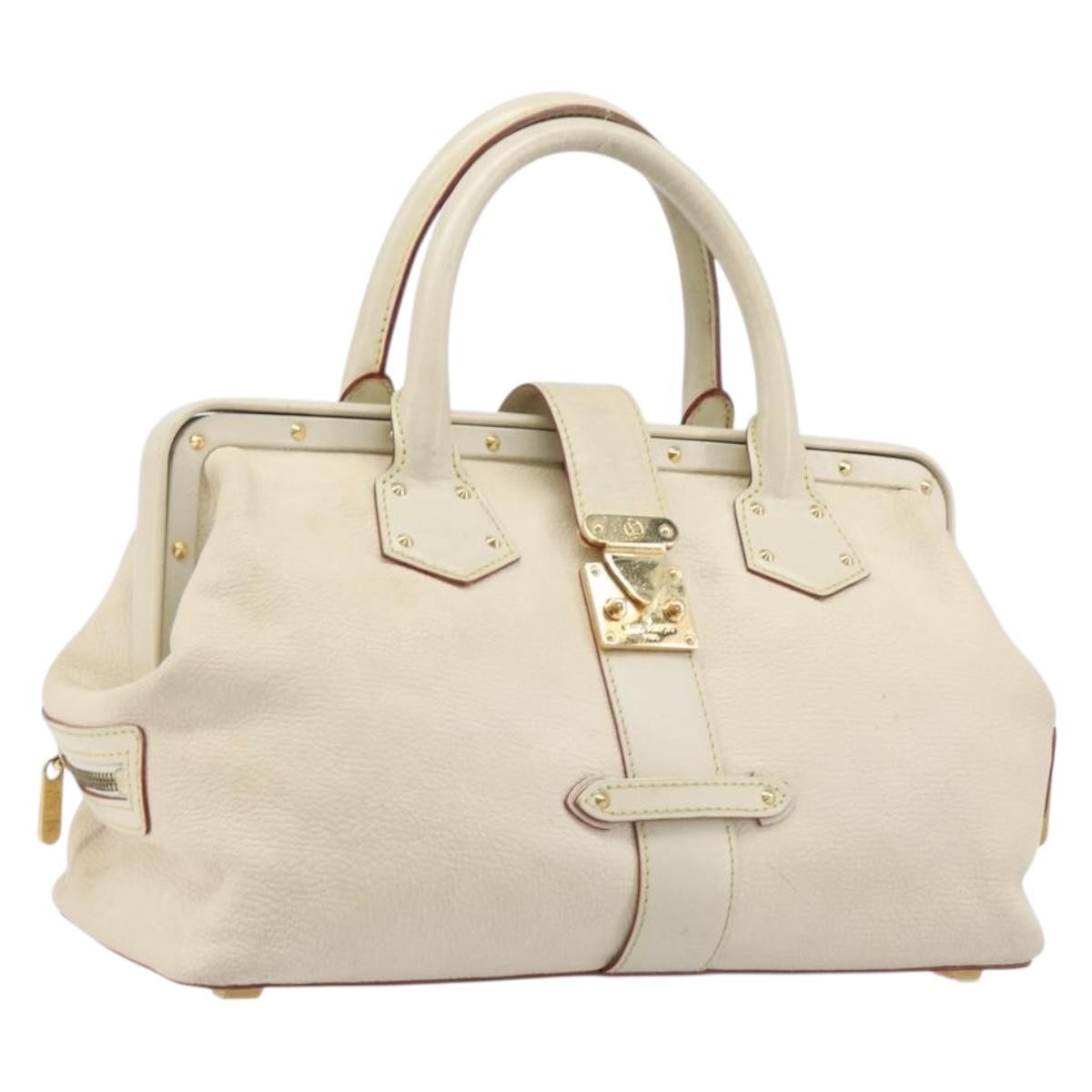 Louis Vuitton Suhali L'ingenieux Leather White Leather Handbag (Pre-Owned)