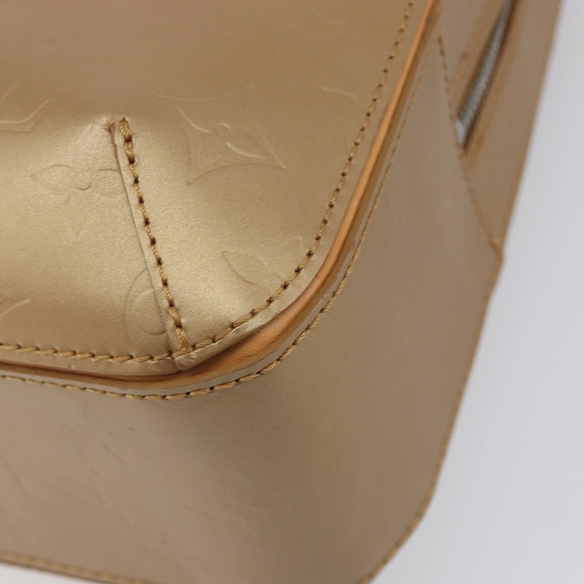 Louis Vuitton Mat Malden Monogram Vernis Beige Canvas Handbag (Pre-Owned)