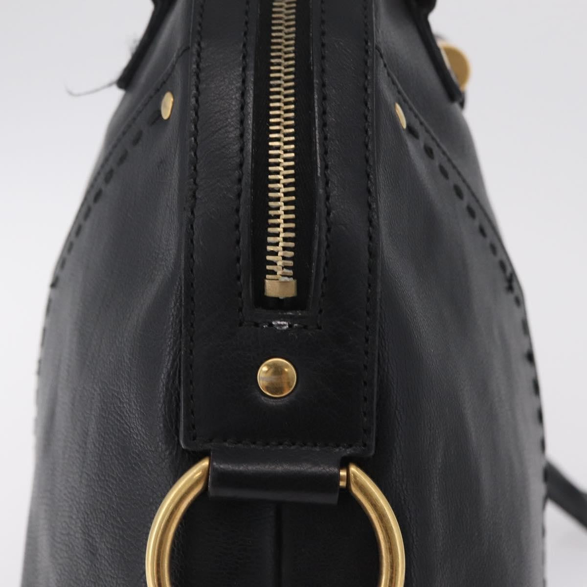 Saint Laurent Muse Leather Black Leather Shoulder Bag Bag (Pre-Owned)