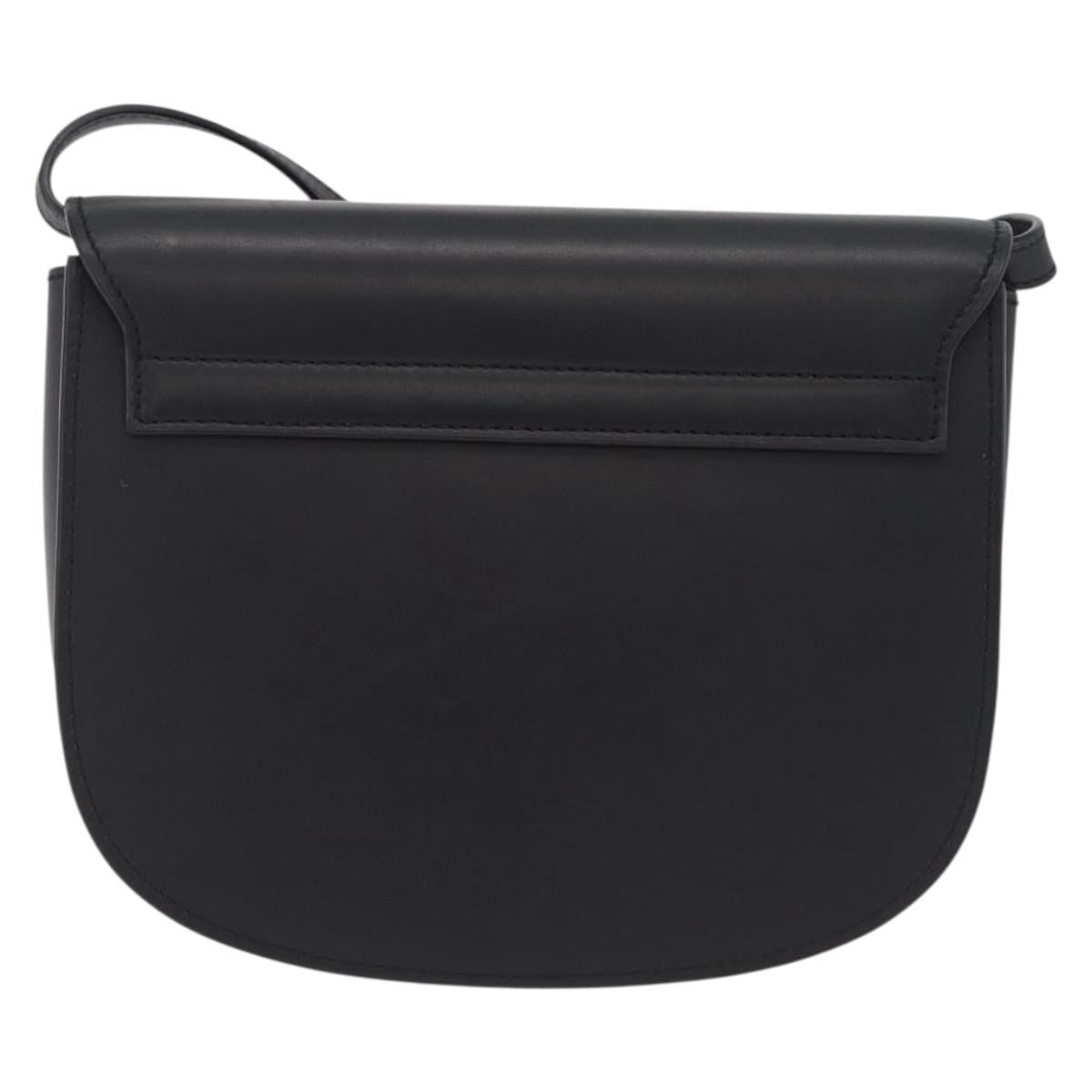Saint Laurent Kaia Leather With Brogue Detail Black Leather Shoulder Bag Bag (Pre-Owned)