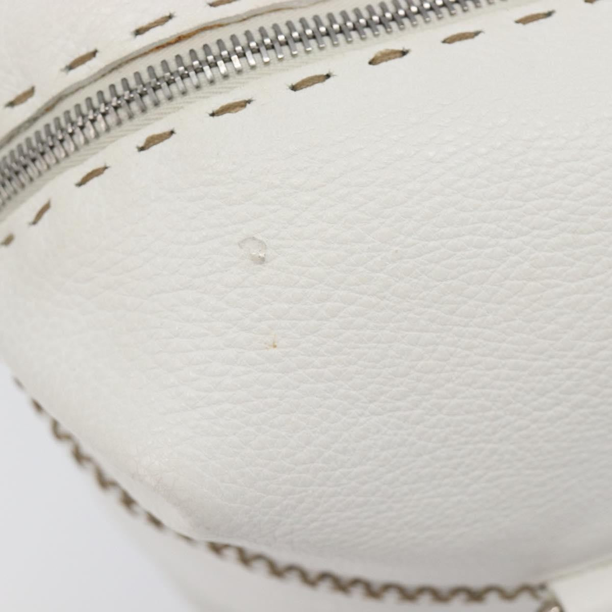 Fendi Selleria 2Bag Leather White Leather Handbag (Pre-Owned)