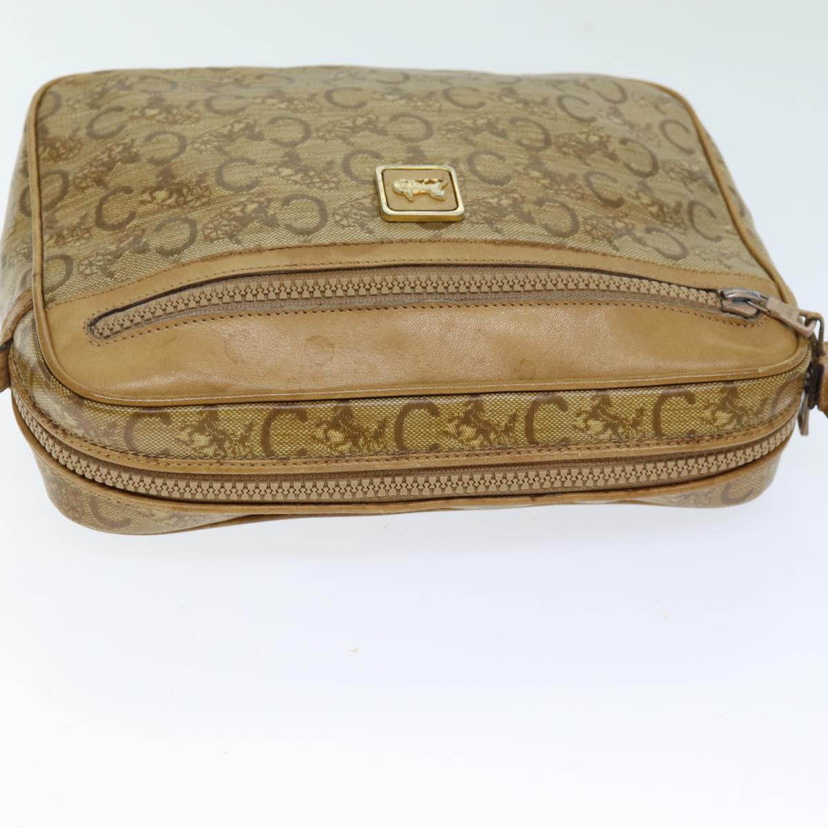 Céline Macadam Beige Canvas Shoulder Bag (Pre-Owned)