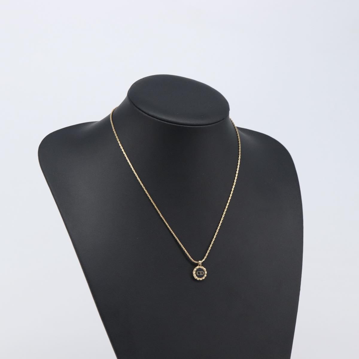 Christian Dior Cd Pendant Metal Gold Metal Necklace Jewelry (Pre-Owned)