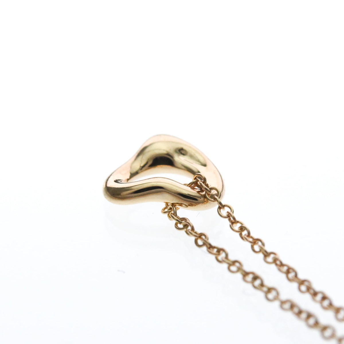 Tiffany & Co. Elsa Peretti Open Heart Pendant 18K Rose Gold Gold Pink_Gold Necklace Jewelry (Pre-Owned)