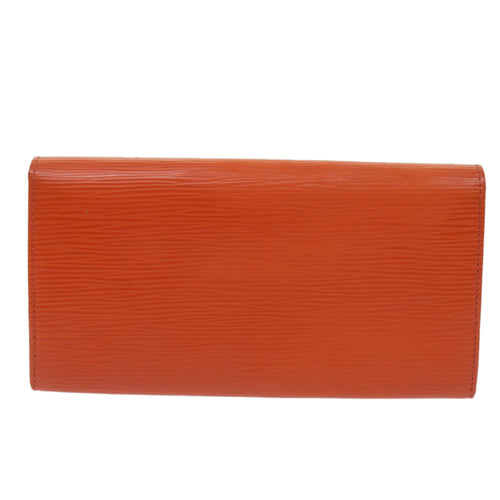 Louis Vuitton Portefeuille Sarah Orange Leather Wallet  (Pre-Owned)