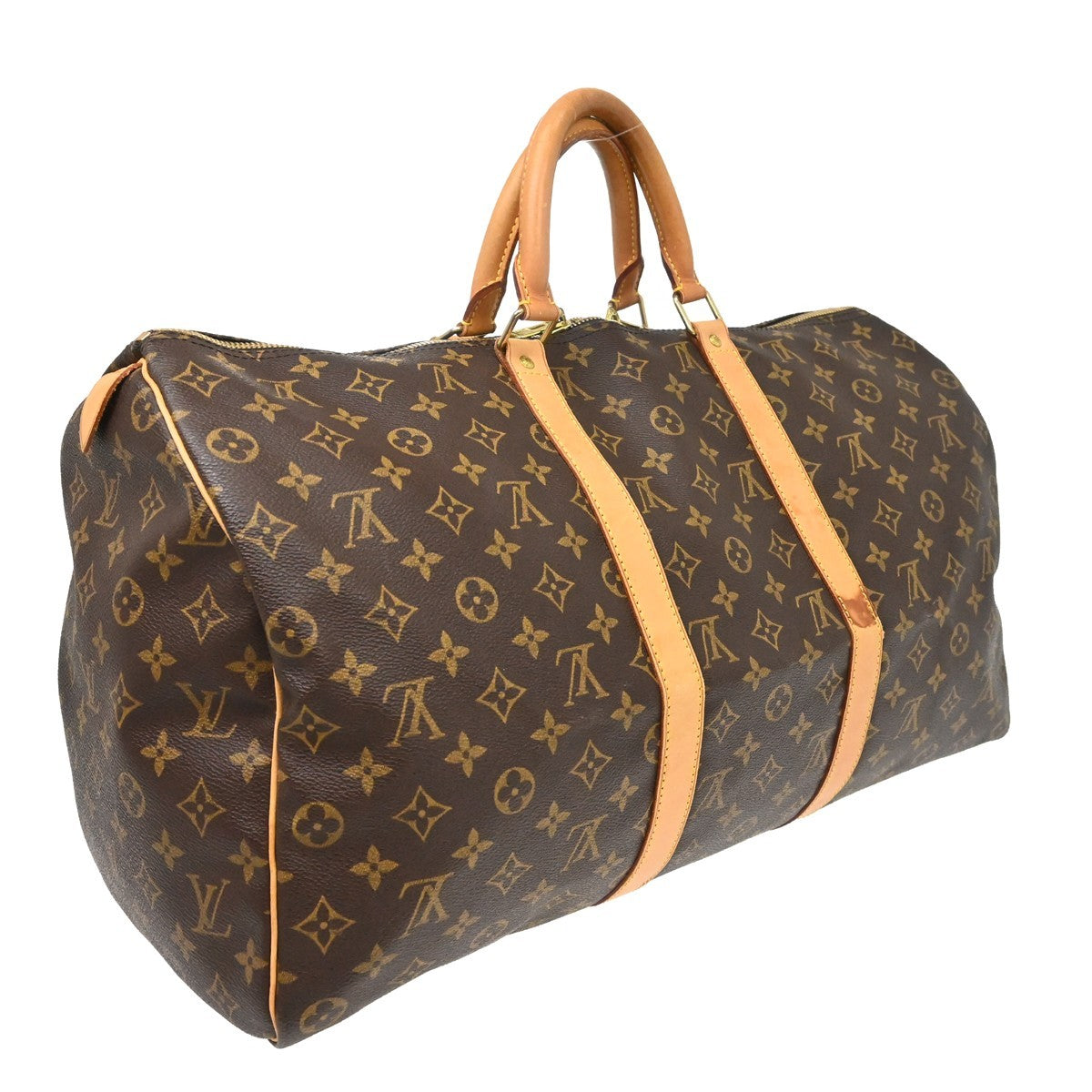 Louis Vuitton Keepall Monogram Canvas Brown Canvas Travel Bag Bag (Pre-Owned)