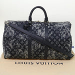 Louis Vuitton Keepall Bandouliere 50 Grey Canvas Travel Bag (Pre-Owned)