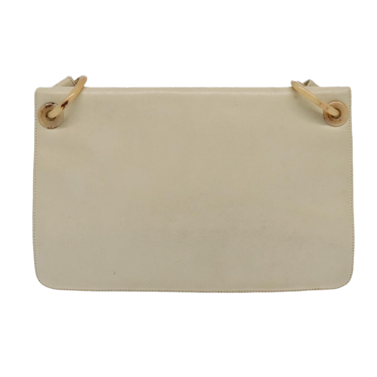 Prada Beige Leather Shoulder Bag (Pre-Owned)