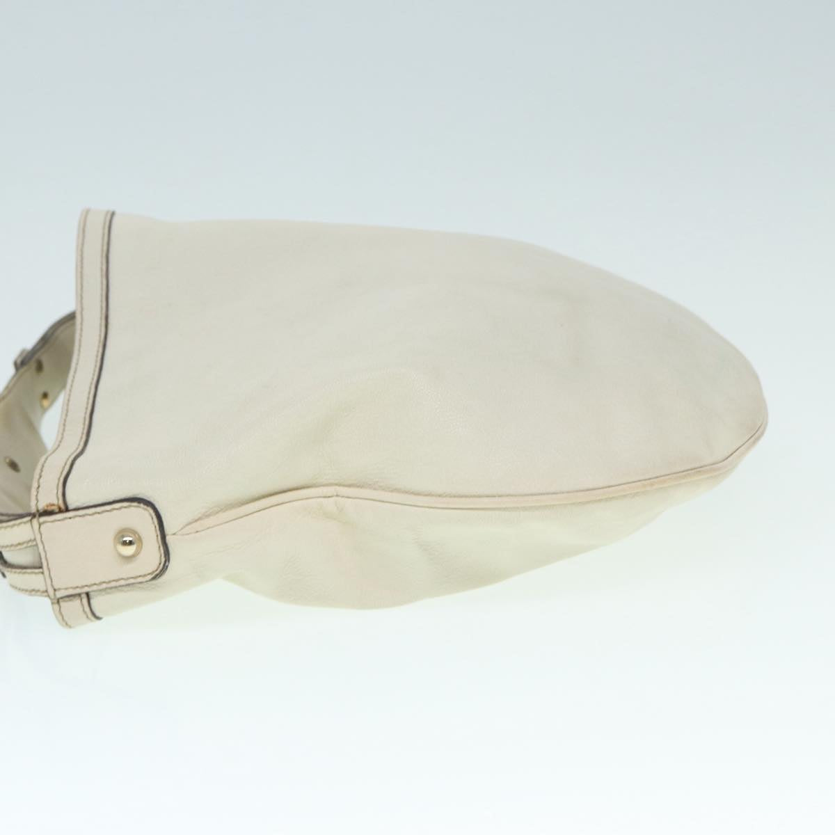 Gucci Hobo Beige Leather Shoulder Bag (Pre-Owned)