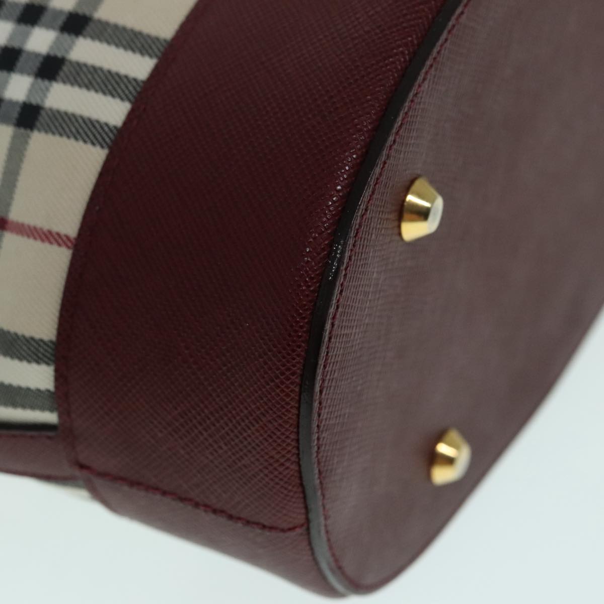 Burberry Nova Check Beige Canvas Shoulder Bag (Pre-Owned)