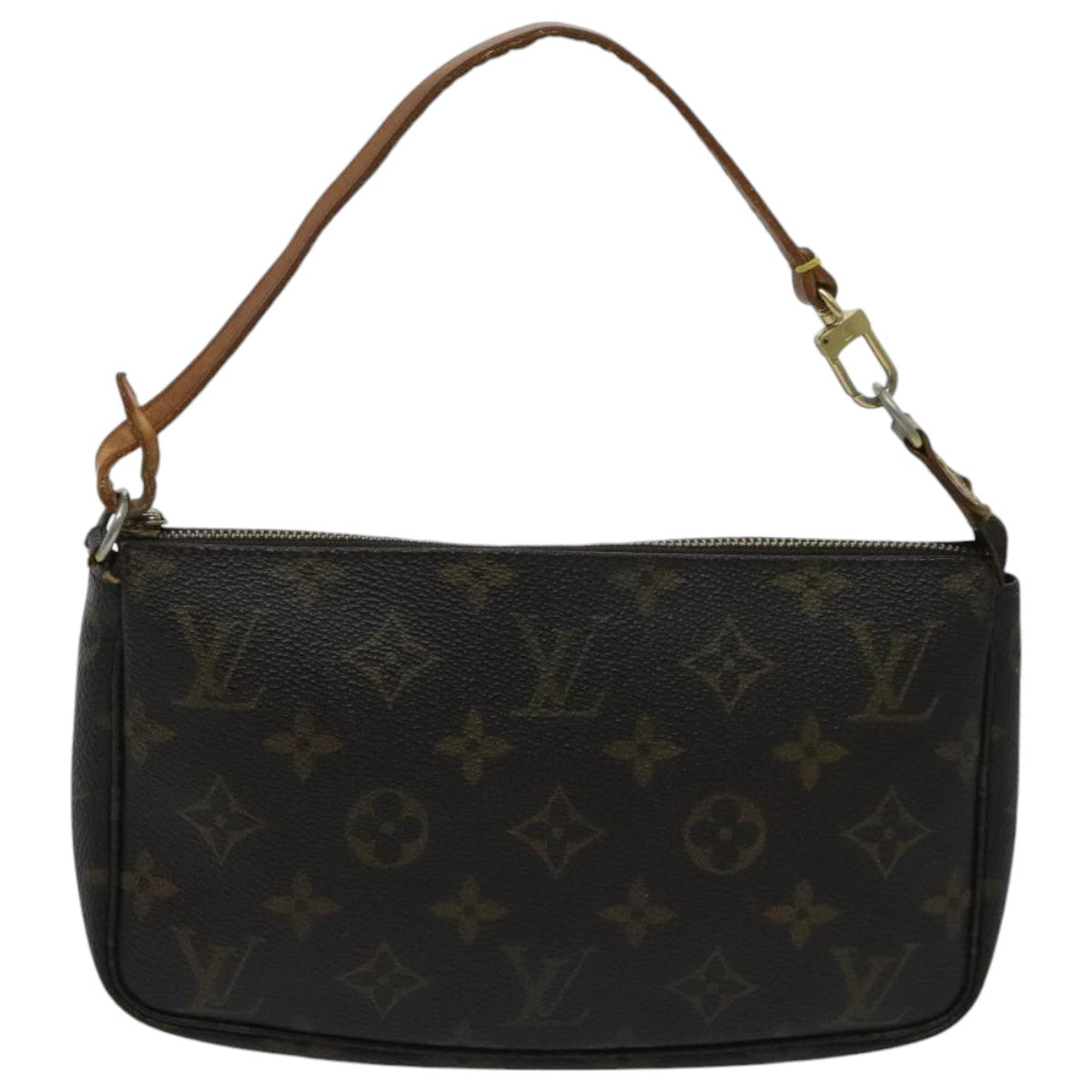 Louis Vuitton Pochette Accessoire Brown Canvas Clutch Bag (Pre-Owned)